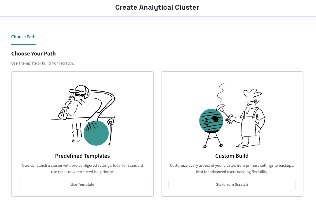 Create analytical cluster