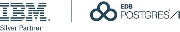 ibm and postgres logos