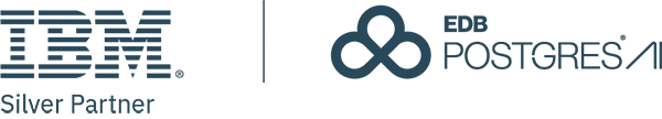 ibm and postgres logos