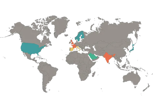 world map showing AI leaders